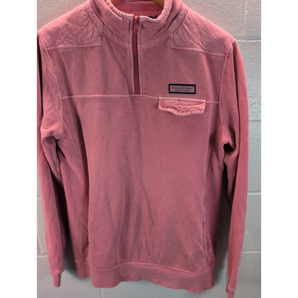 Vineyard Vines Women's 1/4 Zip Martha's Vineyard Pullover Sweatshirt Small Pink